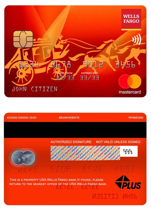 USA Wells Fargo bank mastercard